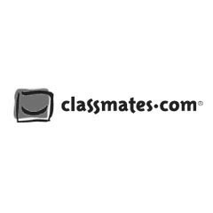 Classmates.com logo, representing a social networking platform for reconnecting with school friends and reminiscing about shared experiences.