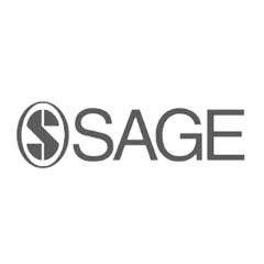 SAGE logo in a minimalist design featuring the letter "S" within a circle, representing the company's branding and focus on scholarly publishing.